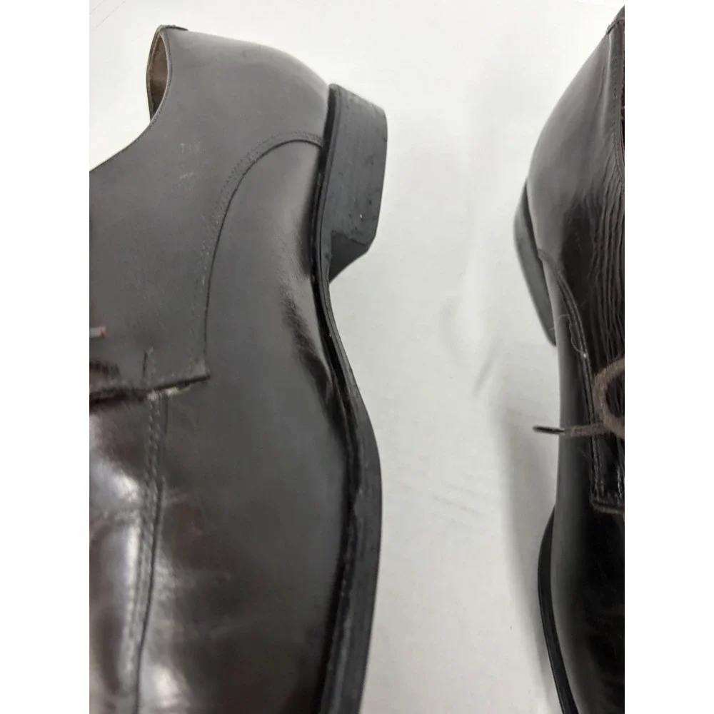 Cole Haan C08162 Men's 11 M Brown Leather Apron Toe Oxford Dress Shoes T3